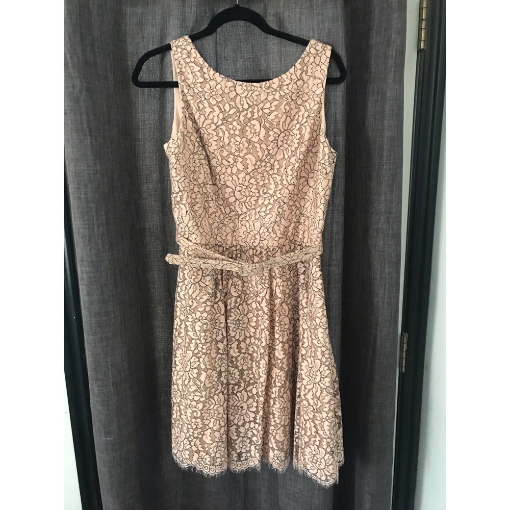 Eliza J Black and pink floral dress